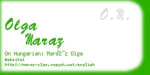 olga maraz business card